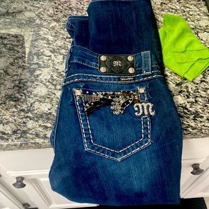 Miss Me | Blingy Straight Leg Denim Jeans